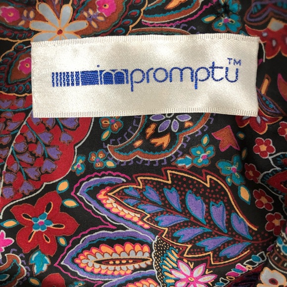 Vintage Dolman Sleeve Paisley Parachute Blouse - Picture 5 of 6